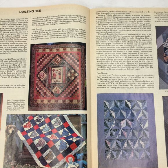 Quilters Newsletter Magazine October 1983 Issue No 156 Quilting Patterns - Picture 10 of 13